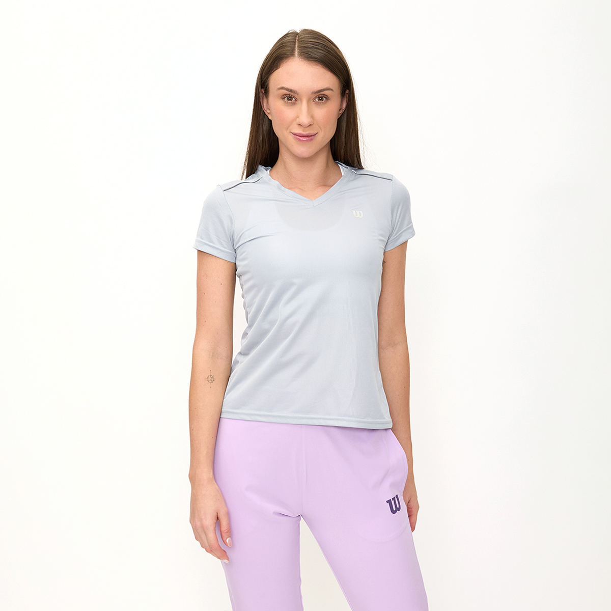 Foto 2 pulgar | Playera Wilson Cuello V Ventilada Para Mujer