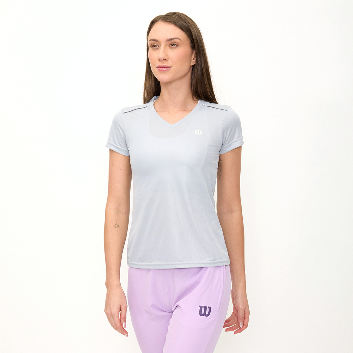 Foto 2 | Playera Wilson Cuello V Ventilada Para Mujer
