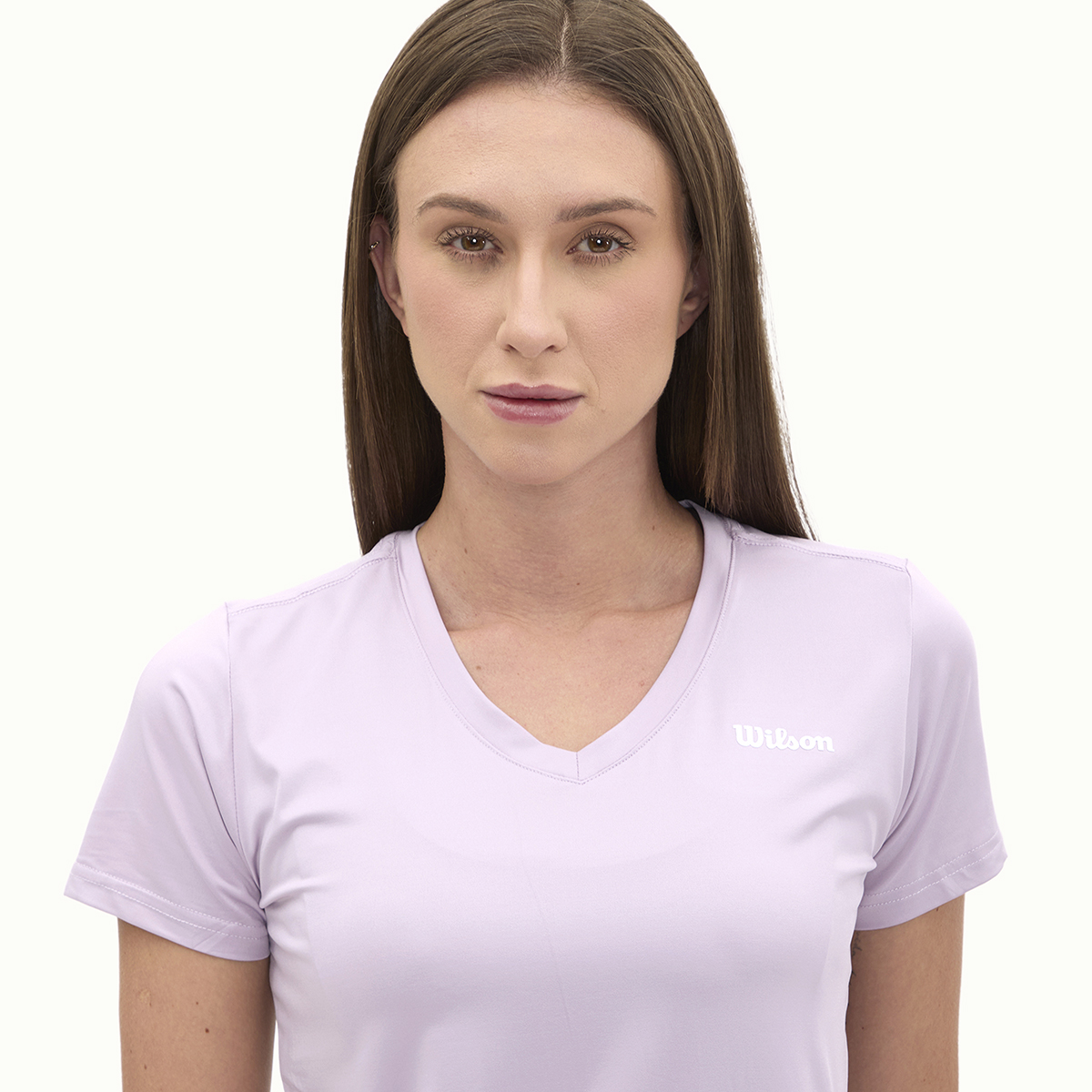 Foto 3 pulgar | Playera Wilson Ultra Ligera Cuello V Para Mujer