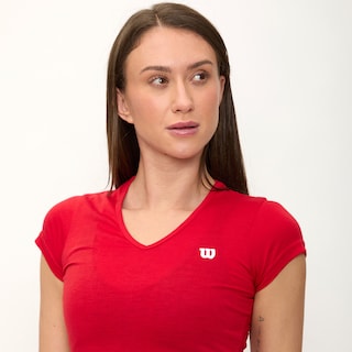Foto 3 | Playera Wilson Polyspun Cuello V Lisa Para Mujer