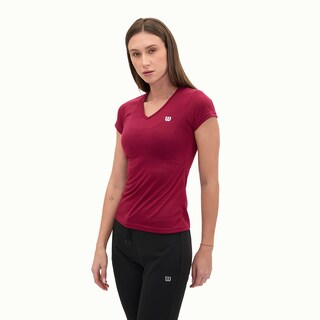 Foto 2 | Playera Wilson Polyspun Cuello V Lisa Para Mujer