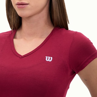Foto 4 | Playera Wilson Polyspun Cuello V Lisa Para Mujer