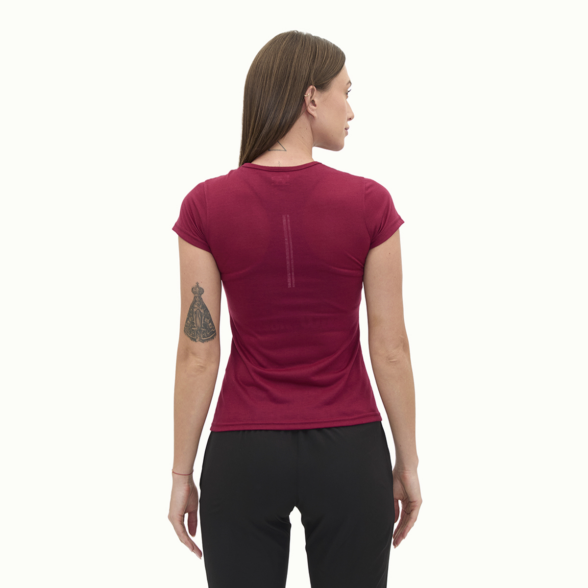 Foto 6 pulgar | Playera Wilson Polyspun Cuello V Lisa Para Mujer
