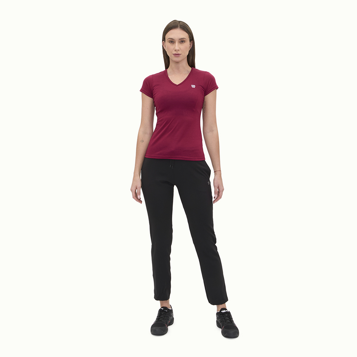 Foto 6 | Playera Wilson Polyspun Cuello V Lisa Para Mujer