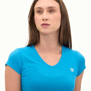Foto 2 | Playera Wilson Polyspun Cuello V Lisa Para Mujer