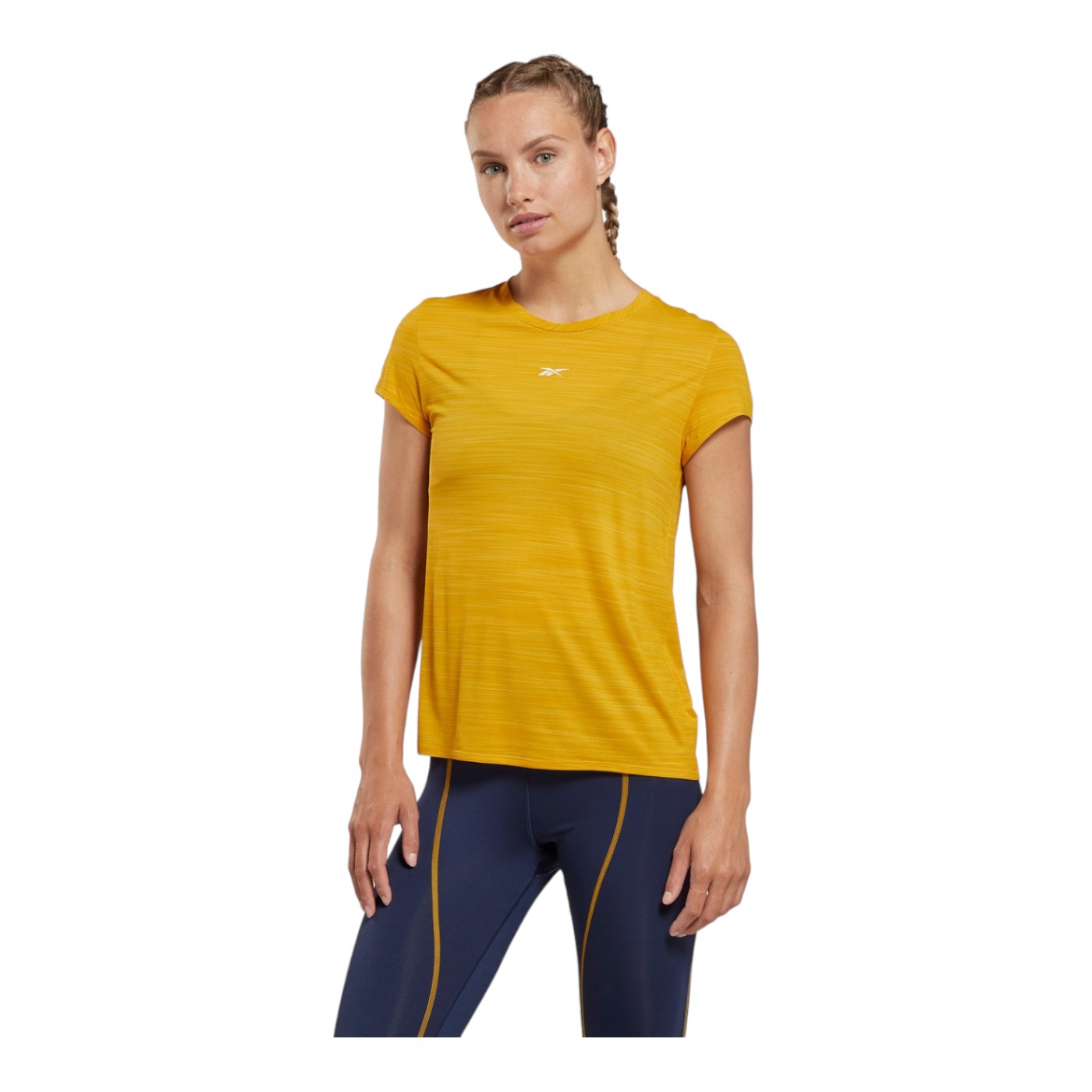 Foto 2 pulgar | Playera Manga Corta Reebok Wor Ac Tee  Amarilla para Mujer