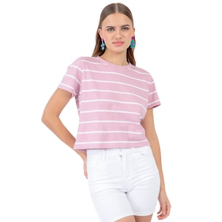 Foto 1 | Playera Para Mujer Quarry Con Rayas