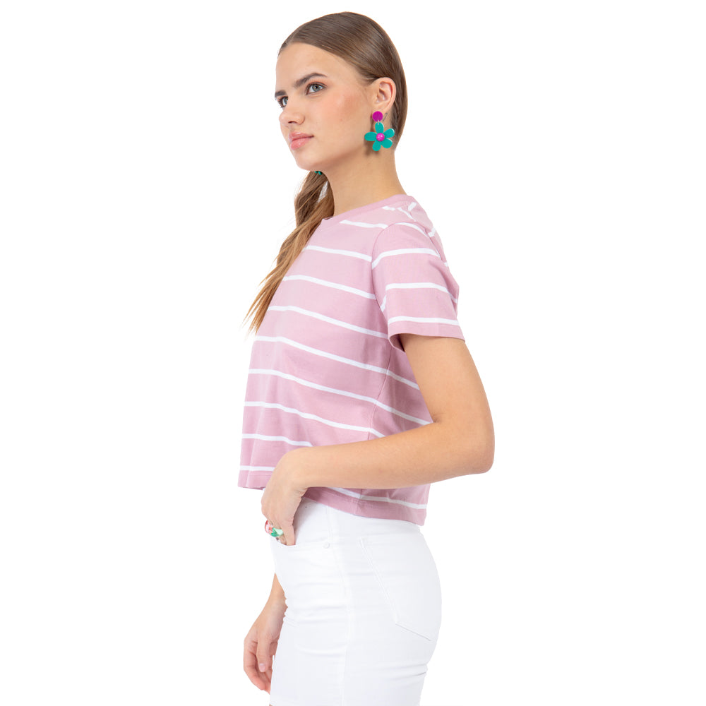 Foto 2 | Playera Para Mujer Quarry Con Rayas