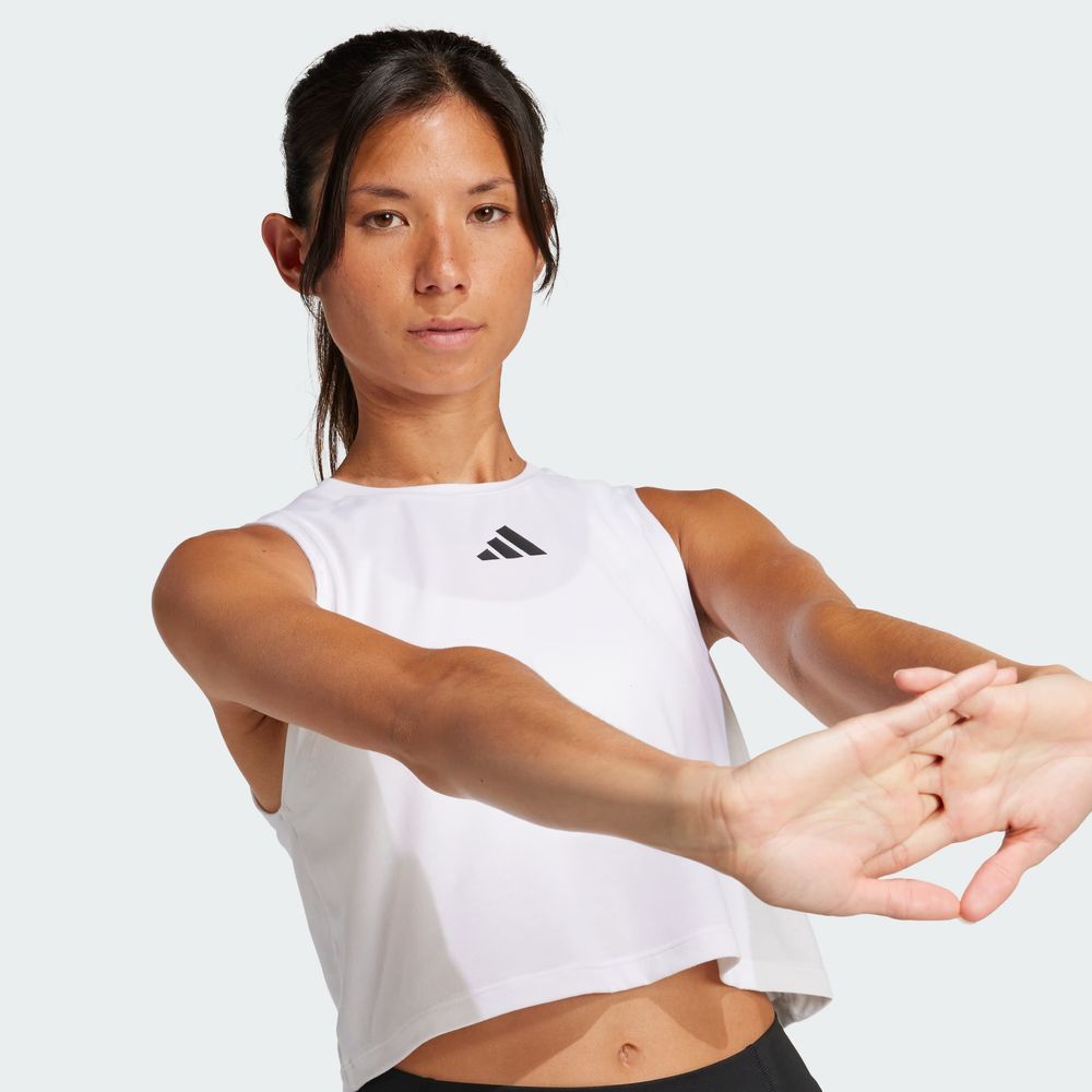 Foto 6 pulgar | Boxy Tank 3s Adidas Blanco Mujer