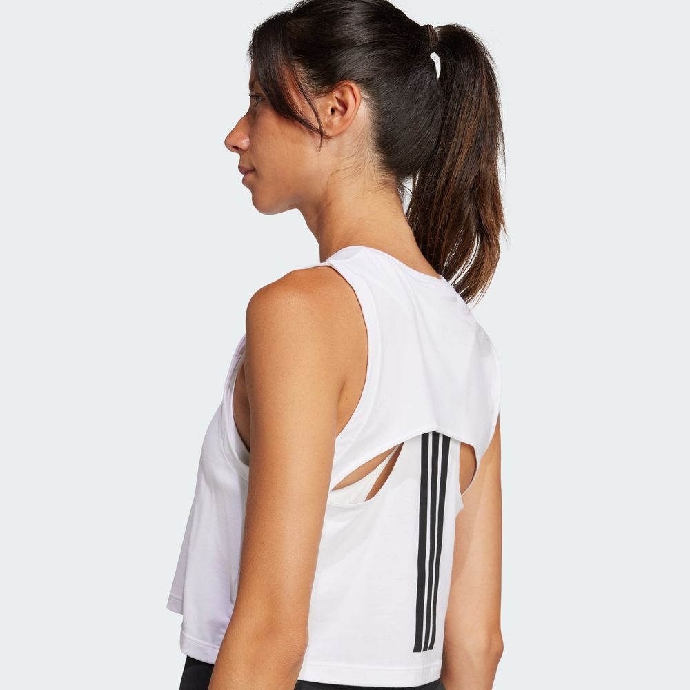 Foto 6 | Boxy Tank 3s Adidas Blanco Mujer