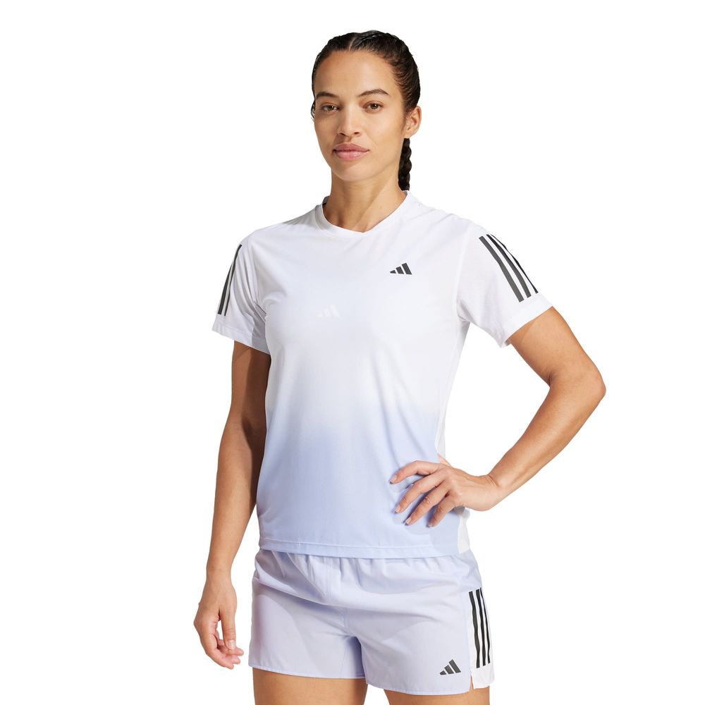 Foto 3 pulgar | Playera Own The Run Climacool Colorblock Adidas Blanco Mujer