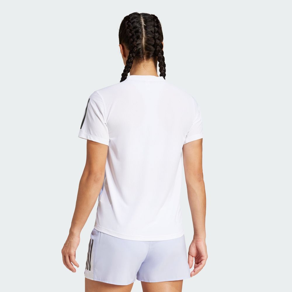 Foto 5 pulgar | Playera Own The Run Climacool Colorblock Adidas Blanco Mujer