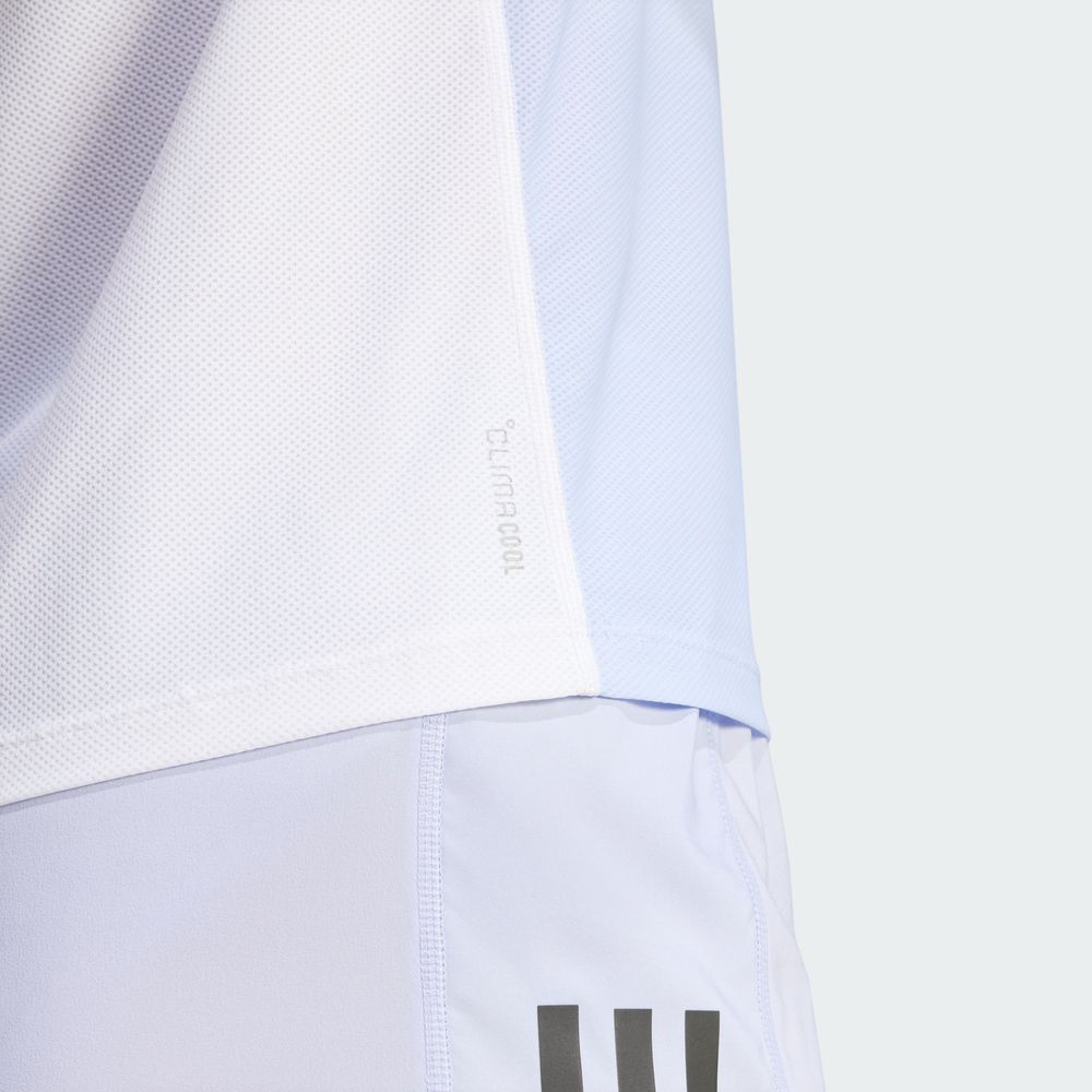 Foto 9 pulgar | Playera Own The Run Climacool Colorblock Adidas Blanco Mujer