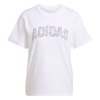 Foto 1 | Playera Tech Llustrate Estampada Adidas Blanco Mujer