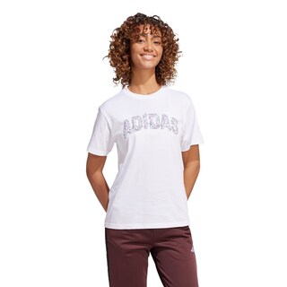 Foto 2 | Playera Tech Llustrate Estampada Adidas Blanco Mujer