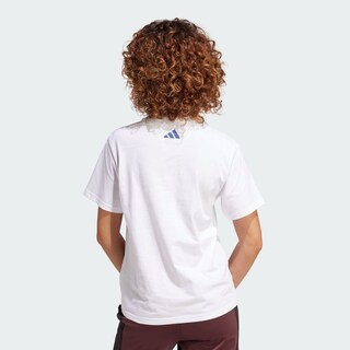 Foto 4 | Playera Tech Llustrate Estampada Adidas Blanco Mujer