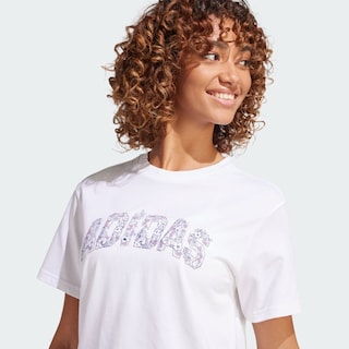 Foto 6 | Playera Tech Llustrate Estampada Adidas Blanco Mujer