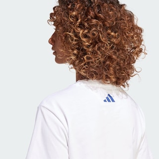Foto 7 | Playera Tech Llustrate Estampada Adidas Blanco Mujer