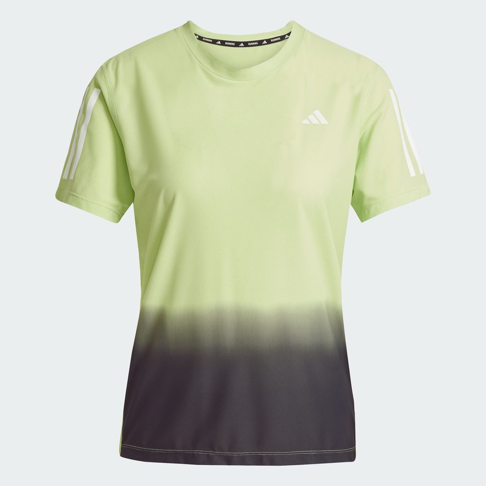 Foto 3 | Playera Own The Run Climacool Colorblock Adidas Verde Mujer