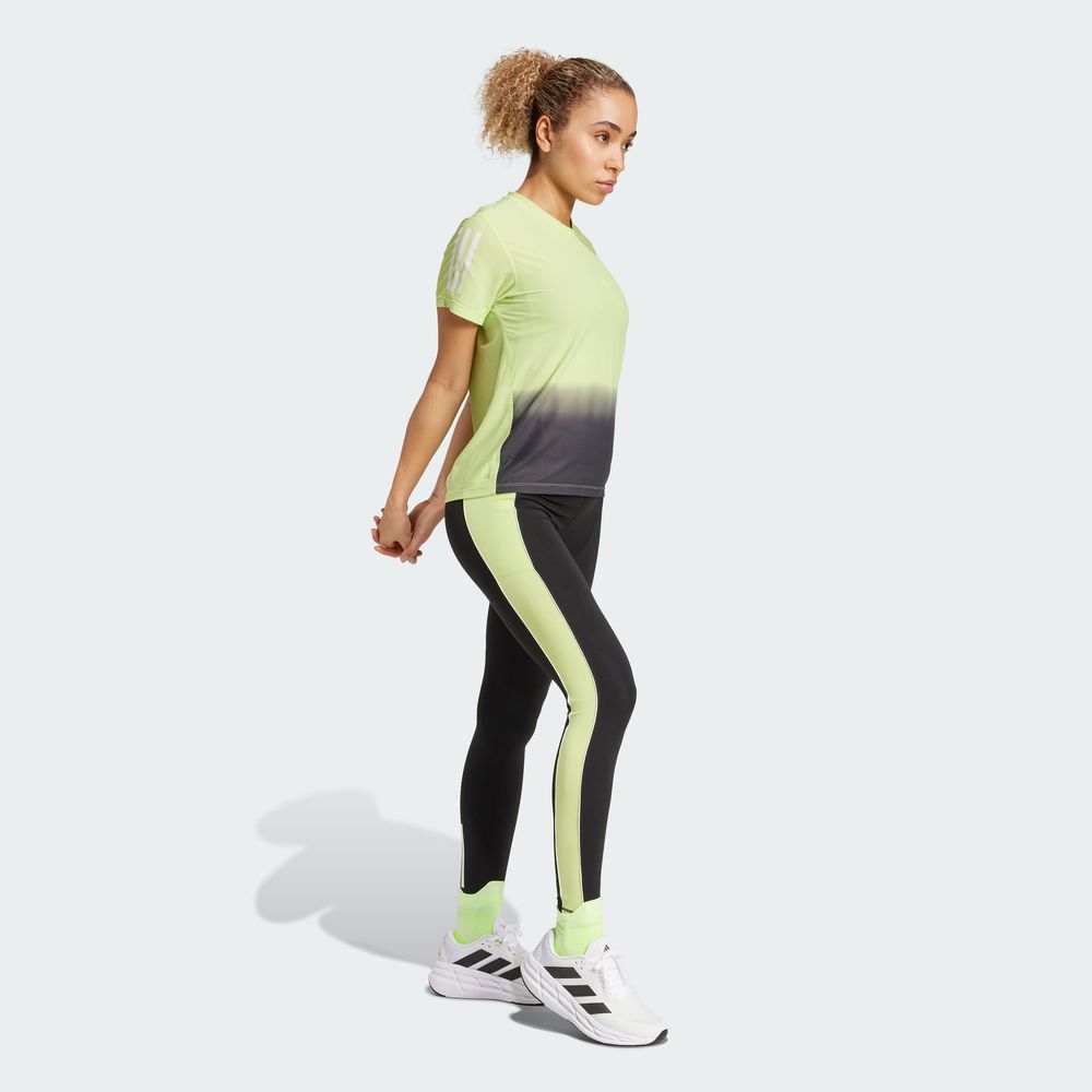 Foto 6 pulgar | Playera Own The Run Climacool Colorblock Adidas Verde Mujer