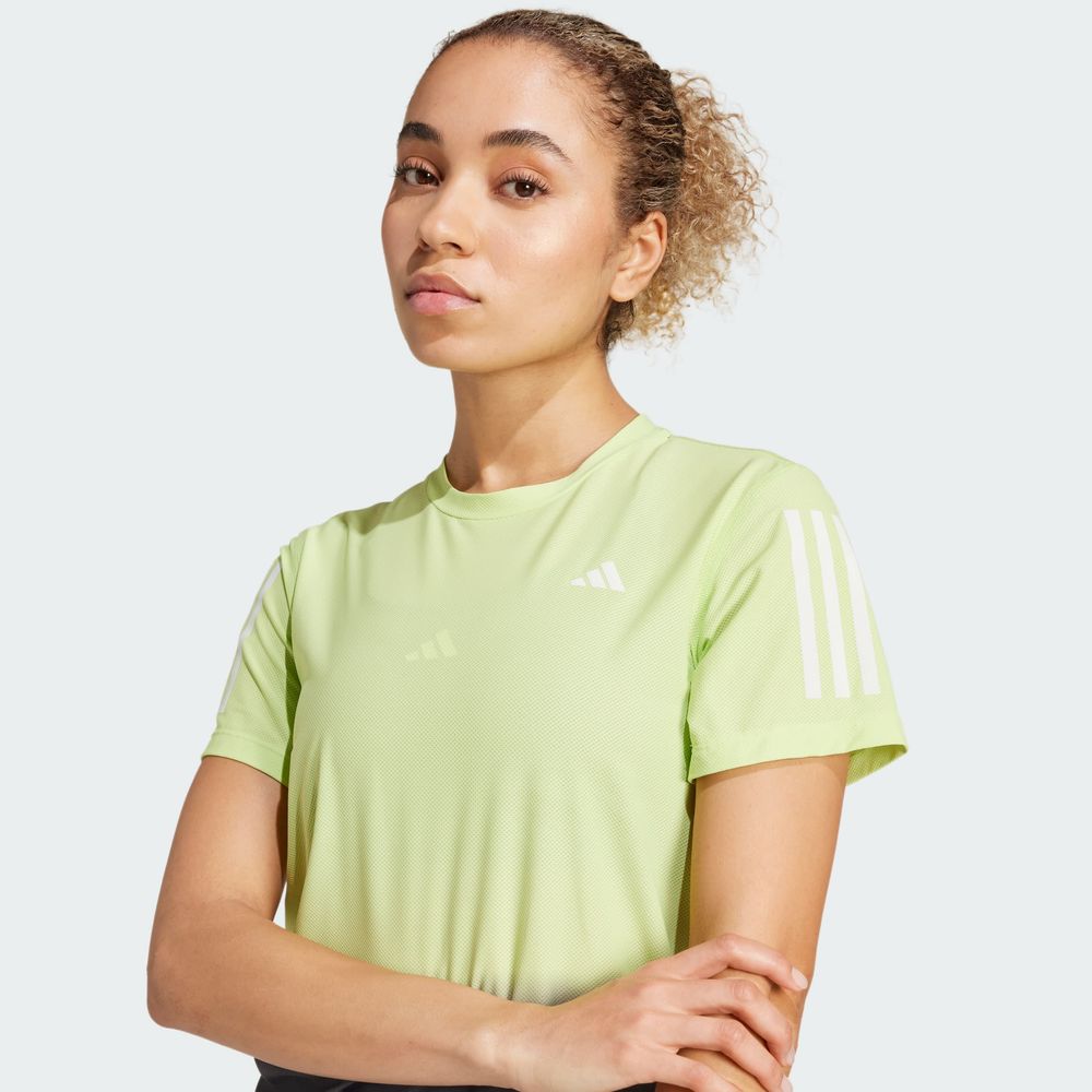 Foto 7 pulgar | Playera Own The Run Climacool Colorblock Adidas Verde Mujer