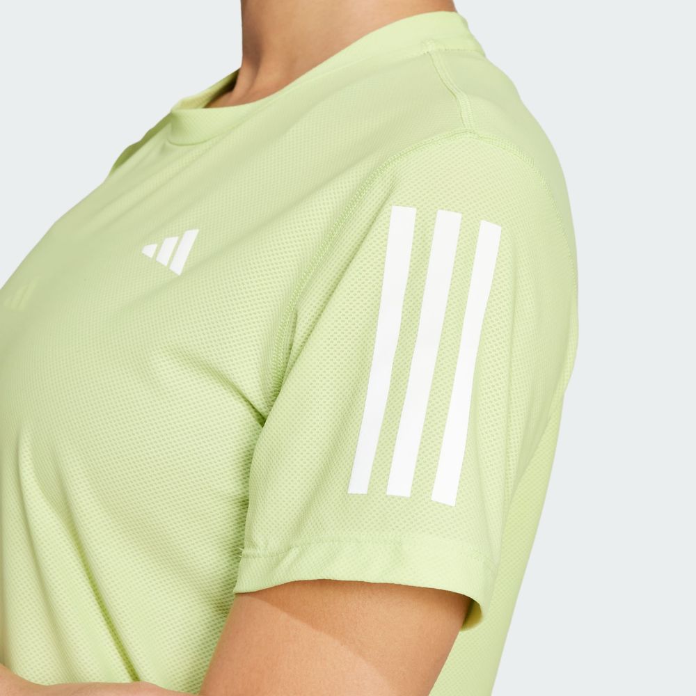 Foto 8 pulgar | Playera Own The Run Climacool Colorblock Adidas Verde Mujer