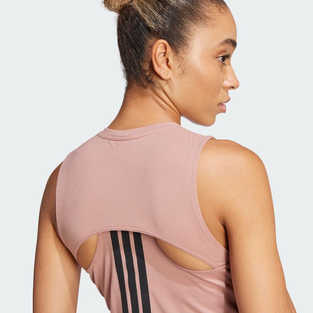 Foto 8 pulgar | Boxy Tank 3s Adidas Rosa Mujer