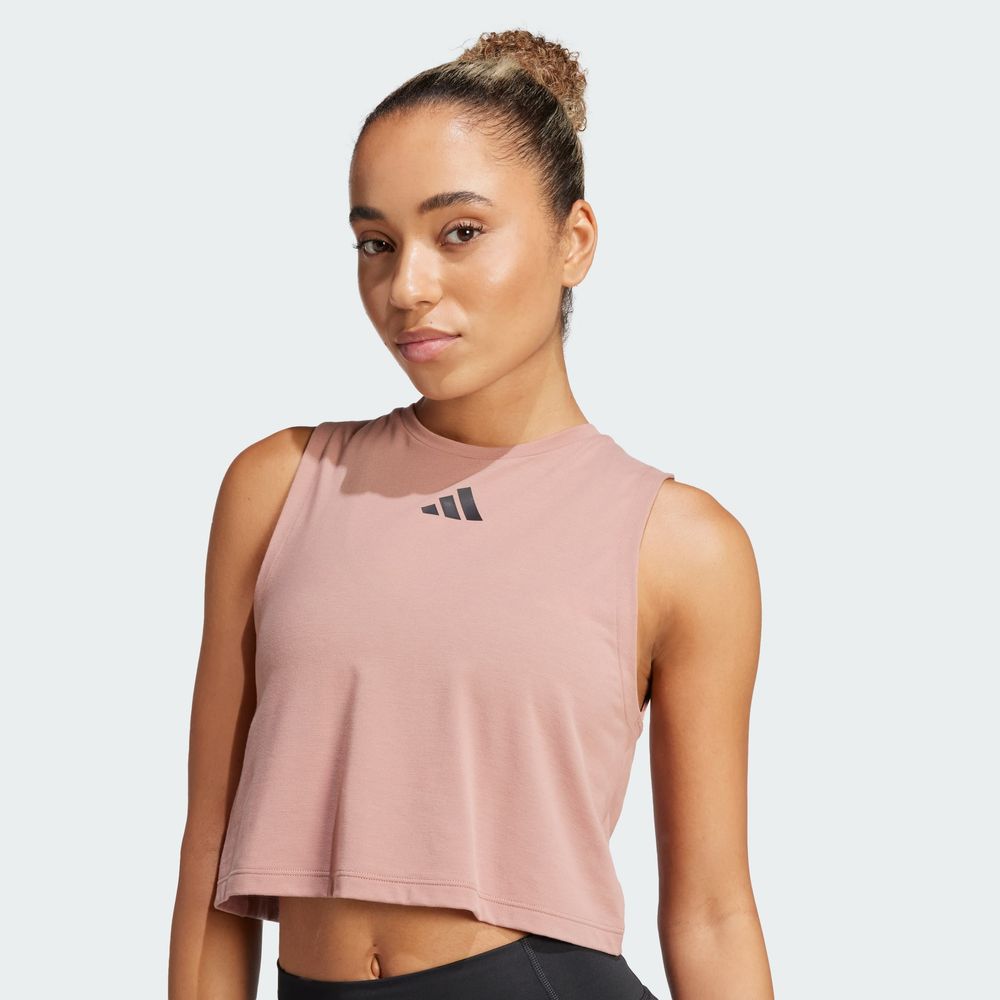 Foto 9 pulgar | Boxy Tank 3s Adidas Rosa Mujer