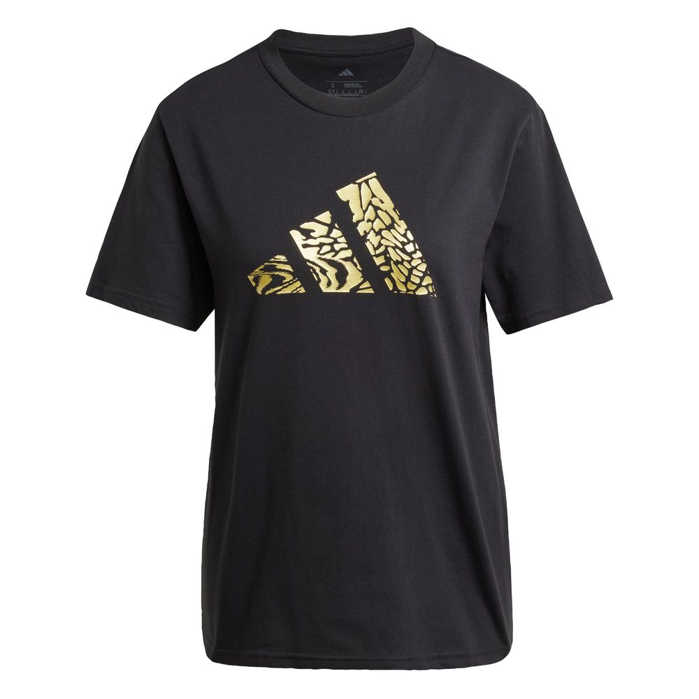 Foto 2 pulgar | Playera Adidas Tech Metallic Graphic Negra para Mujer