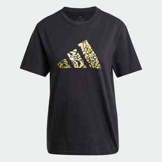 Foto 3 | Playera Adidas Tech Metallic Graphic Negra para Mujer