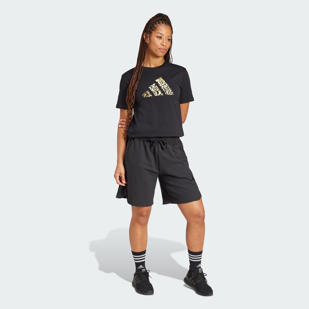 Foto 6 pulgar | Playera Adidas Tech Metallic Graphic Negra para Mujer