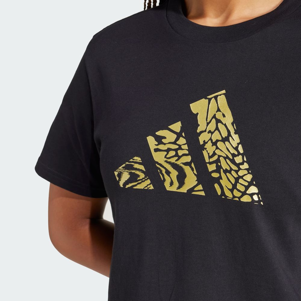 Foto 7 pulgar | Playera Adidas Tech Metallic Graphic Negra para Mujer