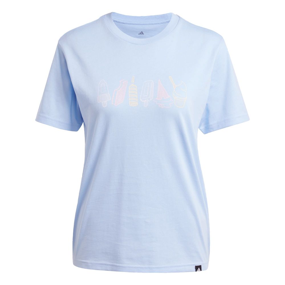 Foto 2 pulgar | W L Food Tee Adidas Azul Mujer