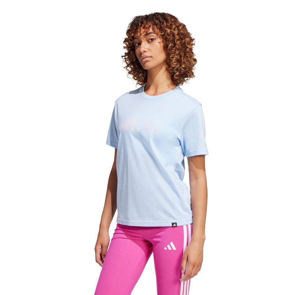 Foto 3 pulgar | W L Food Tee Adidas Azul Mujer