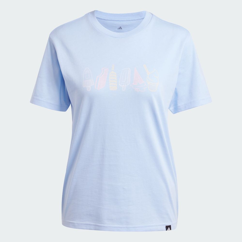 Foto 4 pulgar | W L Food Tee Adidas Azul Mujer