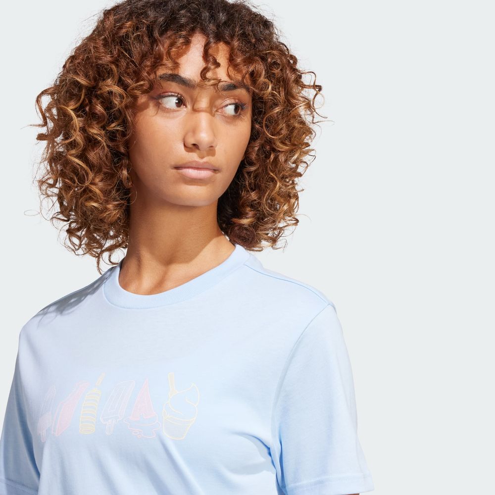 Foto 7 pulgar | W L Food Tee Adidas Azul Mujer
