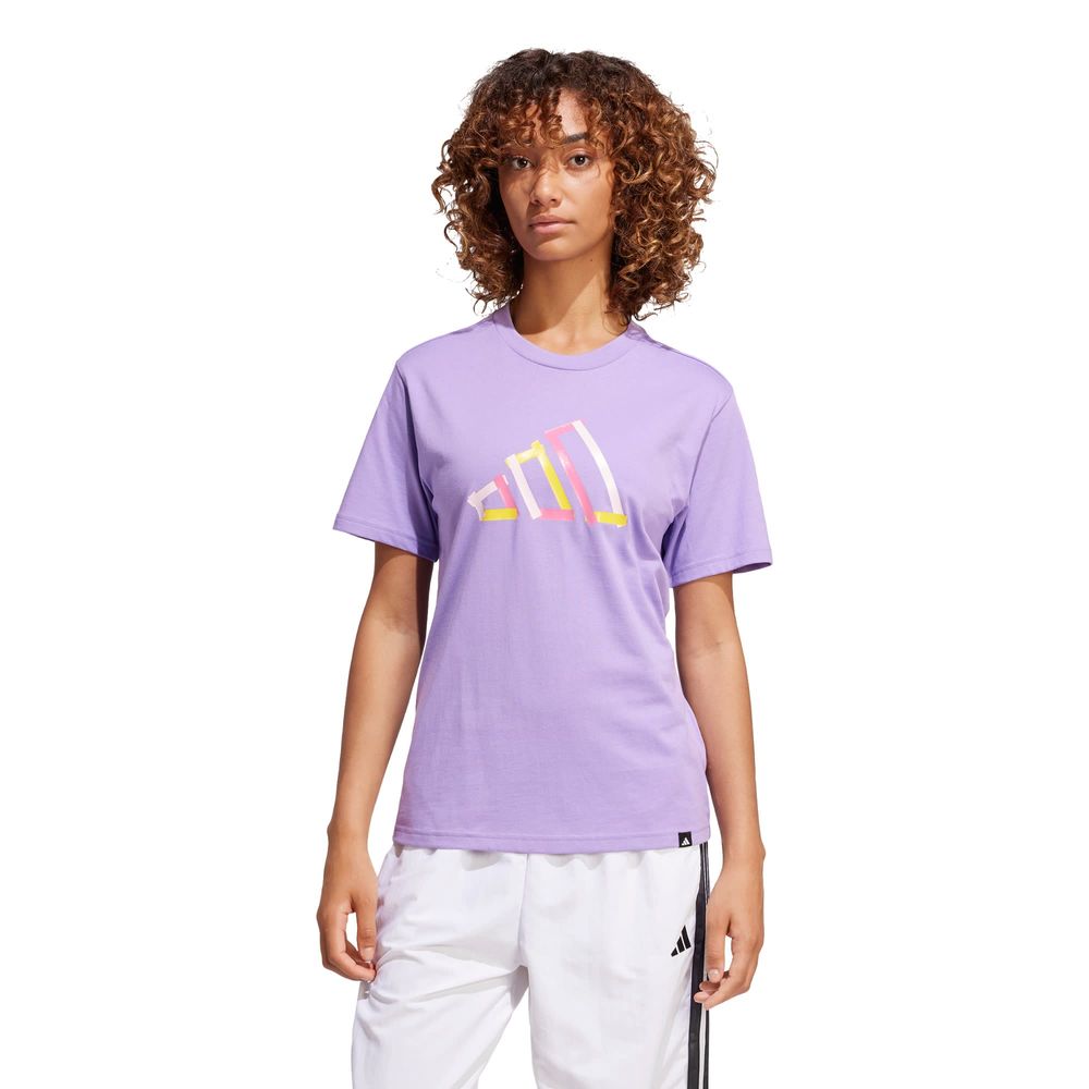 Foto 3 pulgar | Playera Adidas W T Fill Tee Violeta para Mujer