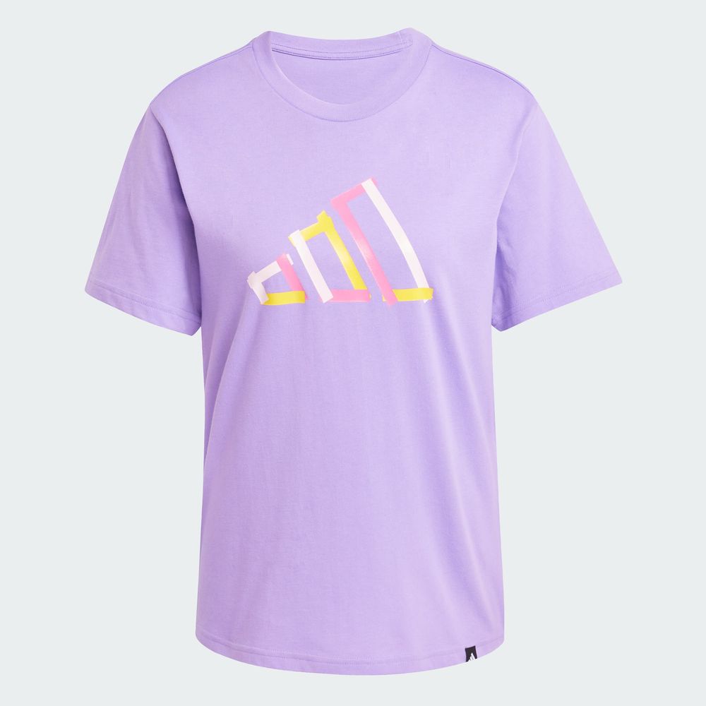 Foto 4 pulgar | Playera Adidas W T Fill Tee Violeta para Mujer
