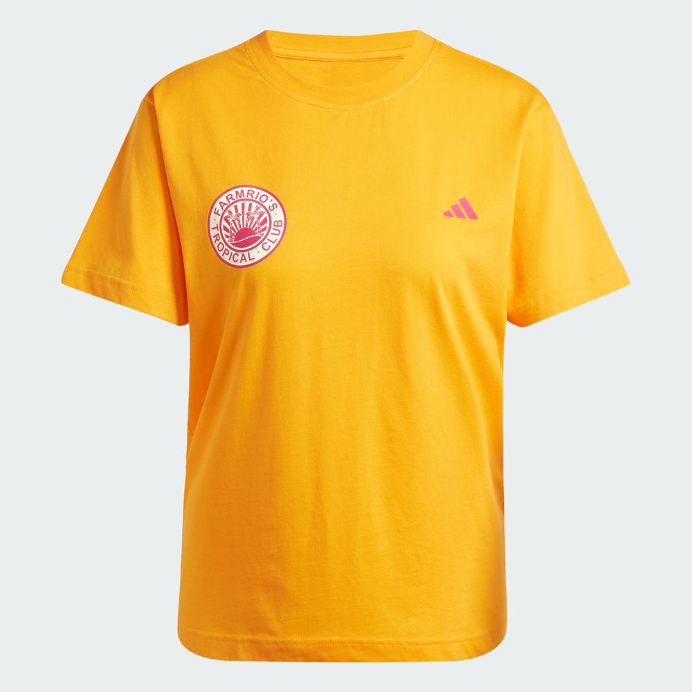 Foto 4 pulgar | Farm Gfx Tee Adidas Naranja Mujer