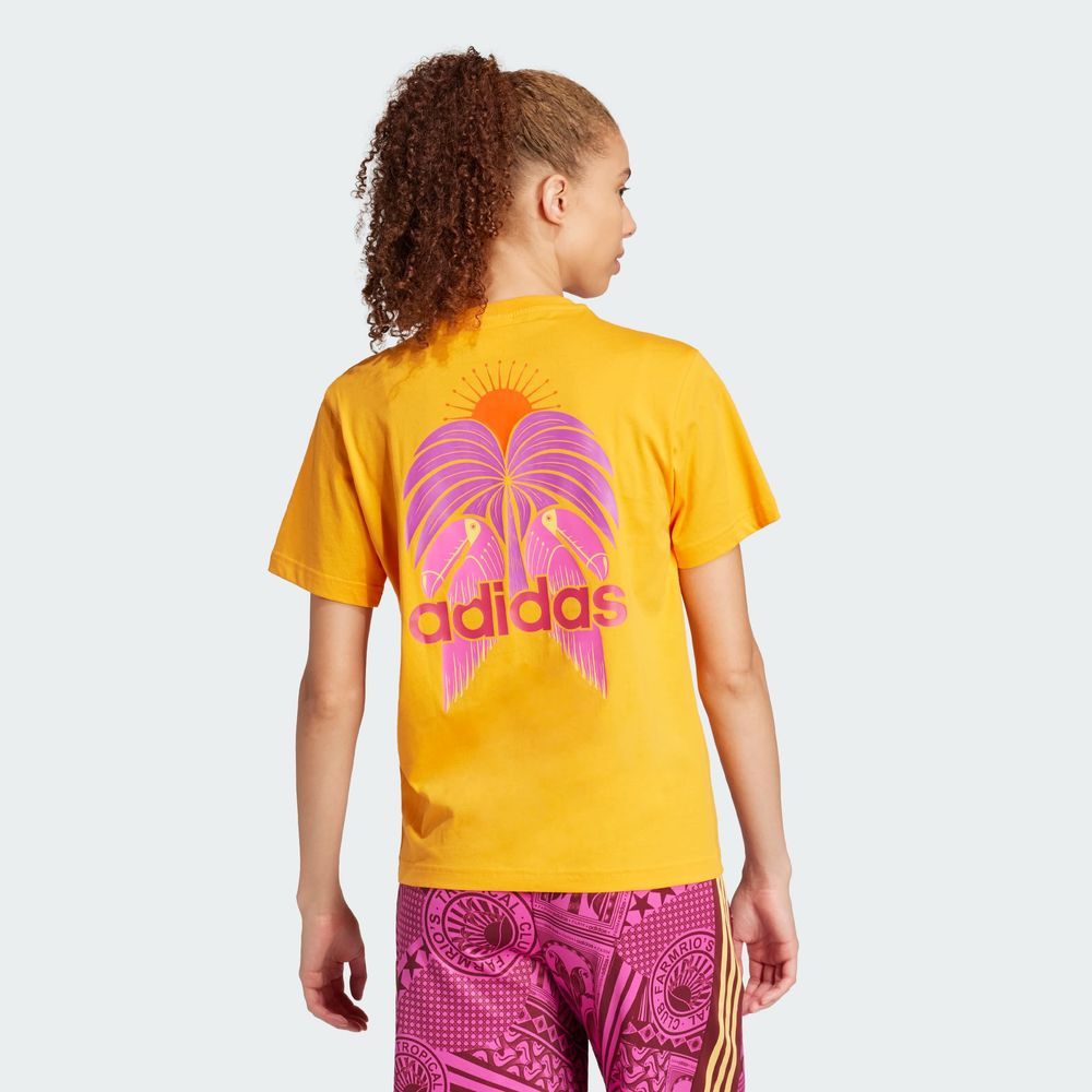 Foto 5 pulgar | Farm Gfx Tee Adidas Naranja Mujer