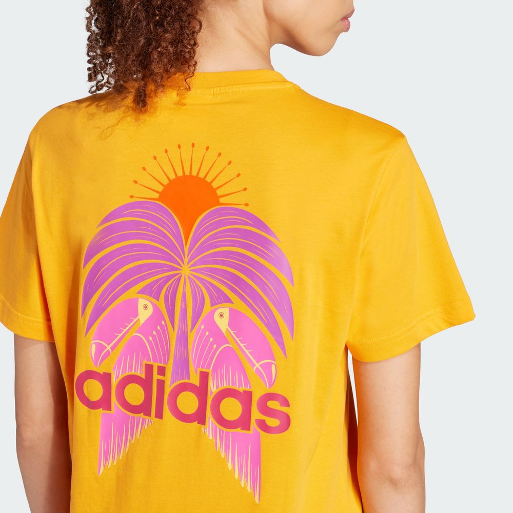 Foto 8 pulgar | Farm Gfx Tee Adidas Naranja Mujer