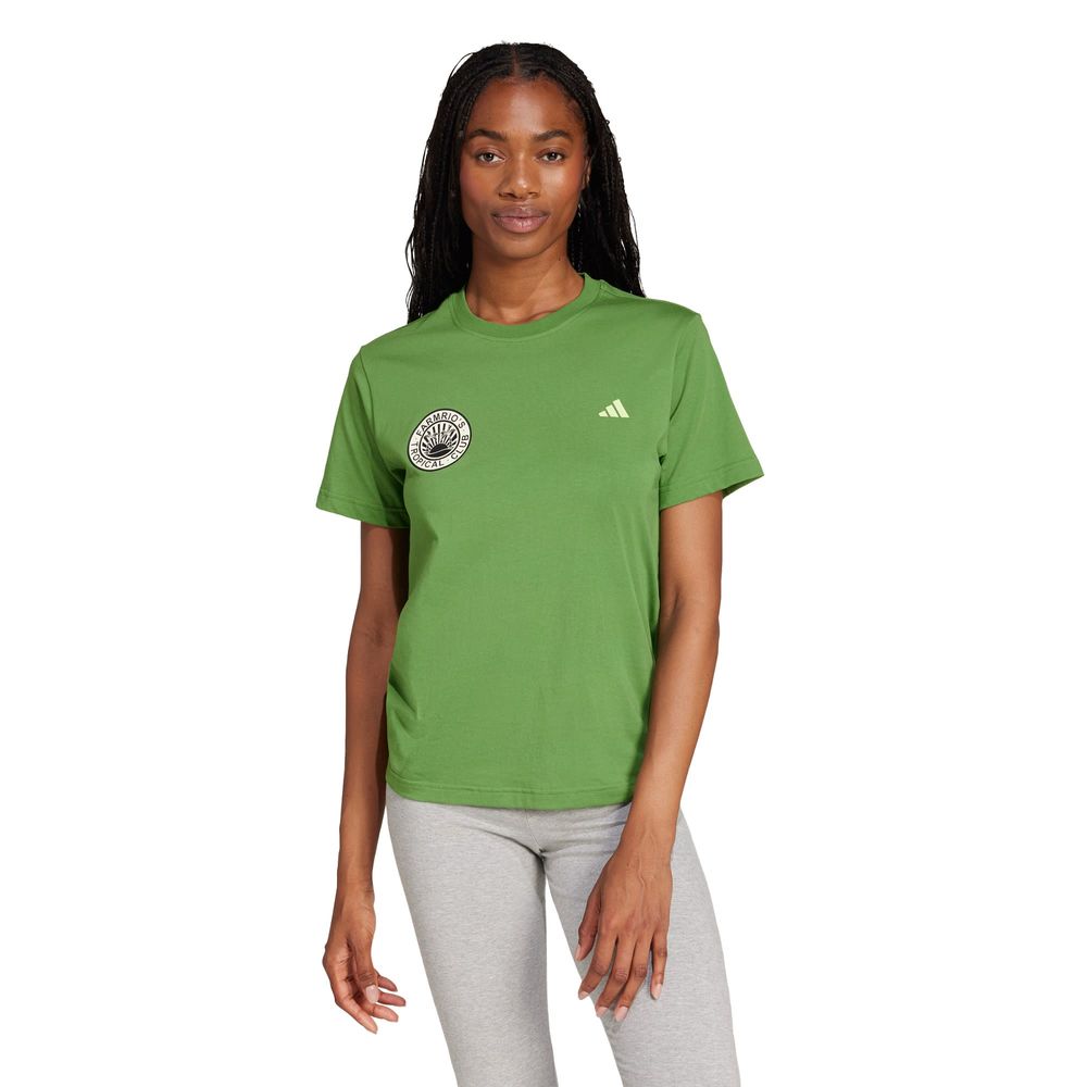 Foto 3 pulgar | Farm Gfx Tee Adidas Verde Mujer