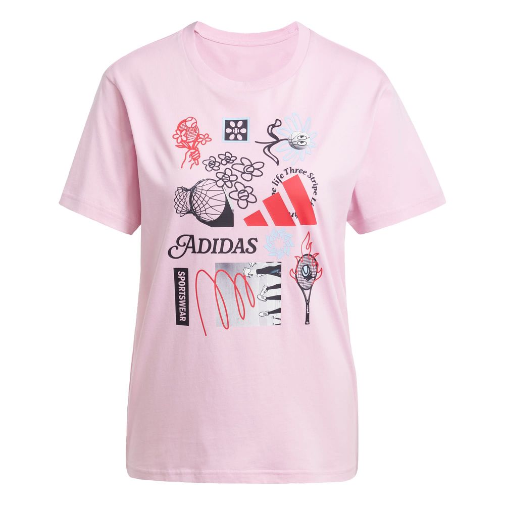 Foto 2 pulgar | Playera Adidas W C Photo Tee 2 Rosa para Mujer