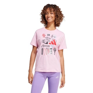 Foto 2 | Playera Adidas W C Photo Tee 2 Rosa para Mujer