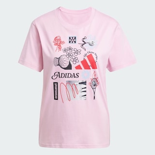 Foto 3 | Playera Adidas W C Photo Tee 2 Rosa para Mujer