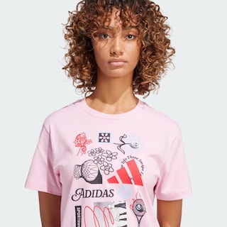 Foto 6 | Playera Adidas W C Photo Tee 2 Rosa para Mujer