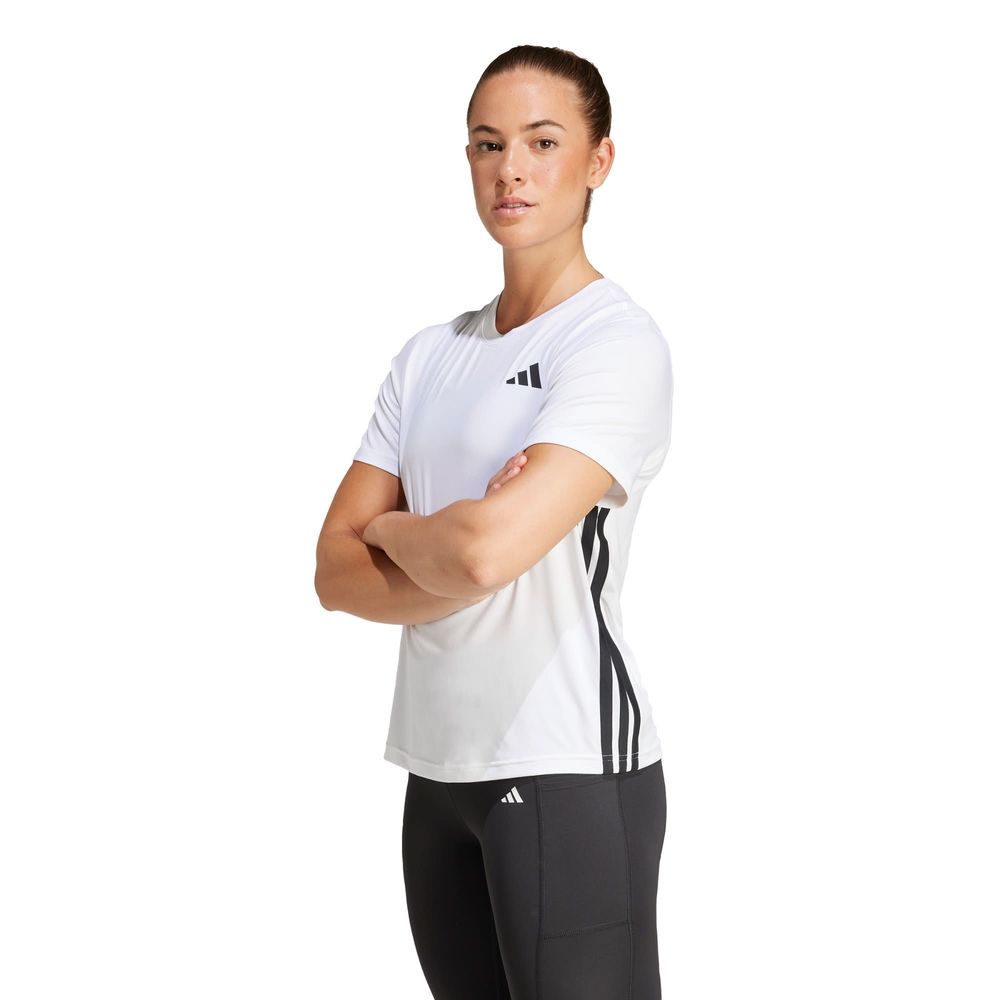 Playera We 3s Crew Tee Adidas Blanca para Mujer
