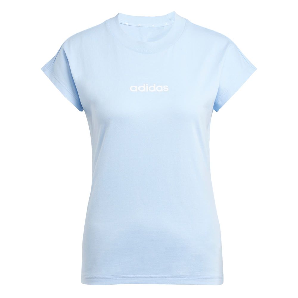 Foto 1 | Playera Essentials Linear Algodón Adidas Azul Mujer