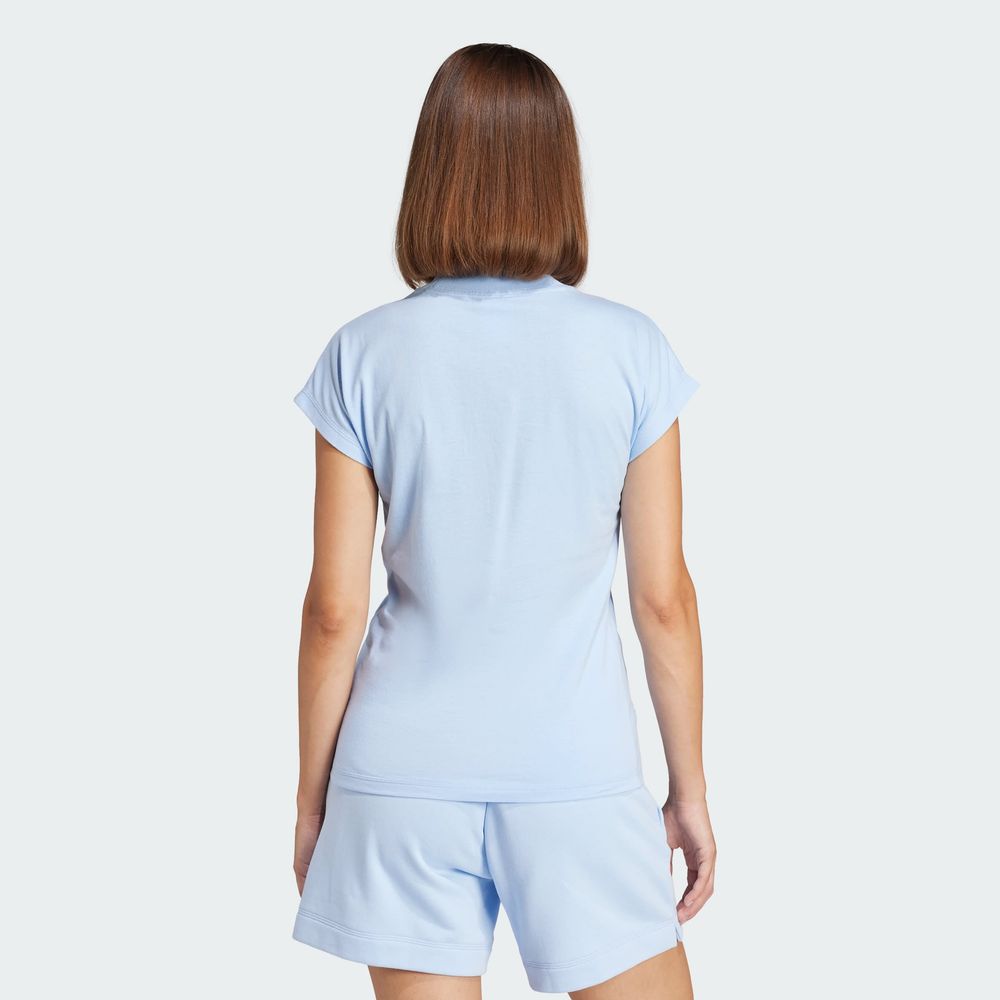 Foto 5 pulgar | Playera Essentials Linear Algodón Adidas Azul Mujer