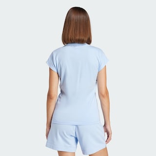 Foto 4 | Playera Essentials Linear Algodón Adidas Azul Mujer